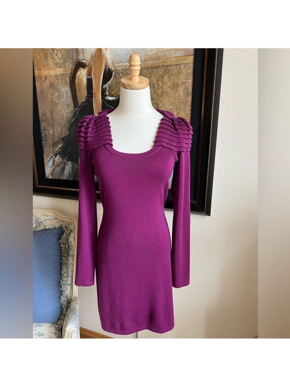 Temperley London Purple Sweater Dress Size 6